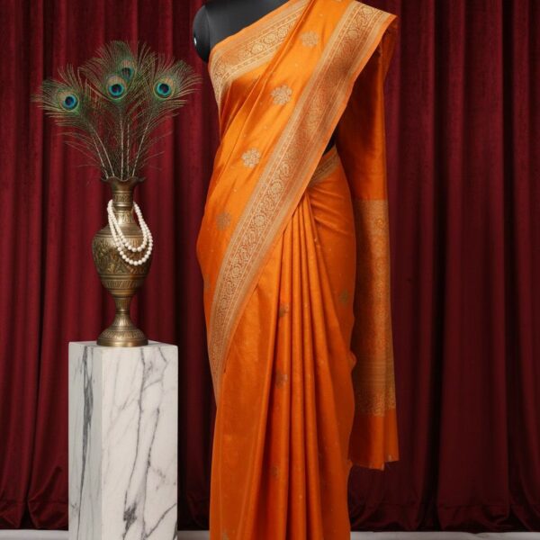 mashru yellow silk full length