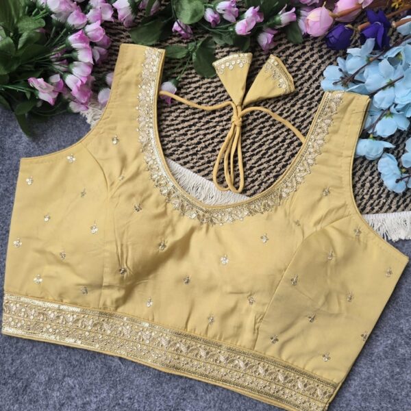 Slub silk beige blouse